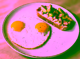 fried egg with toast