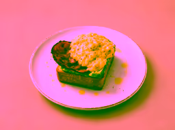 scrambled egg toast with pork ham