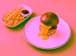 Burger With Chicken Nuggets
