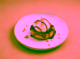 Pear tart with ice cream