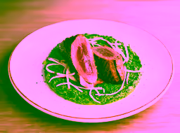 Duck breast with spinach