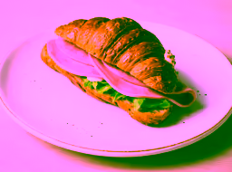 croissant with turkey dip