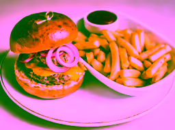 Burger with beef