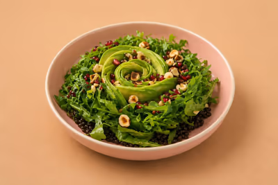 Black lentil salad
