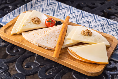 Assortment of traditional Georgian cheeses